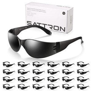 24 Pack Tinted Safety Glasses with UV Protection