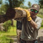 Extra Large Men's Leather Work Gloves, Adjustable Wrist