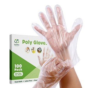 100 Count Disposable Poly Gloves – Latex Free