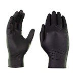 Black Nitrile Disposable Industrial Gloves, Large, 100 Count