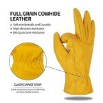 Durable Cowhide Leather Work Gloves for All