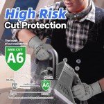 ANSI A6 Cut Resistant Touchscreen Work Gloves