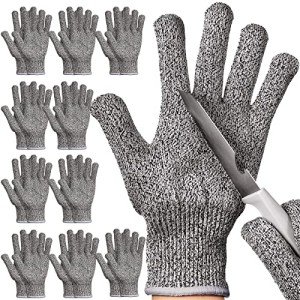 Level 5 Cut-Resistant Kitchen Gloves - 10 Pairs