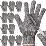 Level 5 Cut-Resistant Kitchen Gloves - 10 Pairs