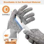 Level 5 Cut-Resistant Kitchen Gloves - 10 Pairs