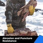 Winter Leather Work Gloves with Thinsulate Lining