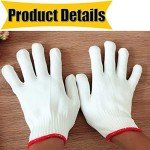 Thick Cotton Safety Working Gloves - 6 Pairs