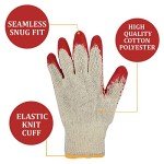 300 Pairs Red Palm Latex Dipped Work Gloves