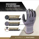 12 Pairs Medium Microfoam Nitrile Safety Gloves