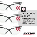 Jackson Safety SG Anti-Scratch Safety Glasses - 3 Pack