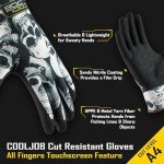 Cut Resistant Touchscreen Fishing Gloves - 2 Pairs