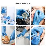 Large Blue Nitrile Disposable Safety Gloves - 100pcs