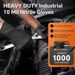 10mil Heavy Duty Nitrile Disposable Gloves, XL
