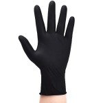 Black Nitrile Exam Gloves, Large, Box of 100