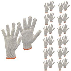 JORESTECH Large String Knit Gloves - 12 Pairs