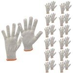 JORESTECH Large String Knit Gloves - 12 Pairs