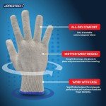 JORESTECH Large String Knit Gloves - 12 Pairs