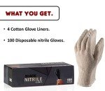 Disposable BBQ Gloves with Cotton Liners - 104 Pack