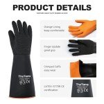 Heavy Duty Latex Chemical Resistant Rubber Gloves