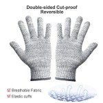 X-Large Cut Resistant Gloves - 2 Pairs