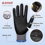 KAYGO MicroFoam Nitrile Safety Work Gloves, Large