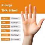 Industrial Orange Nitrile Gloves, 8-mil, Box of 100