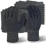 Evridwear Large Gray Cotton Polyester Protective Gloves