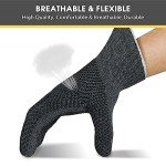 Evridwear Large Gray Cotton Polyester Protective Gloves