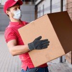 Evridwear Large Gray Cotton Polyester Protective Gloves