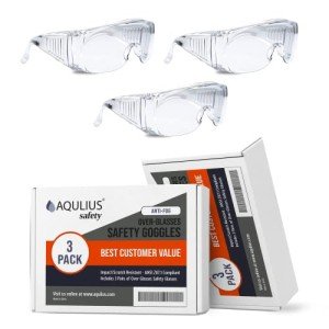 Aqulius 3-pack Over Eyeglasses Safety Glasses