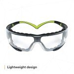 3M SecureFit 400 Safety Glasses, Anti-Fog, Clear Lens