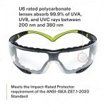 3M SecureFit 400 Safety Glasses, Anti-Fog, Clear Lens