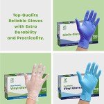 100 Disposable Black Nitrile Gloves, Size Large