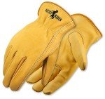 Premium Leather Driver Gloves - Large Size, Gold
