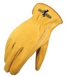 Premium Leather Driver Gloves - Large Size, Gold
