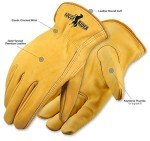 Premium Leather Driver Gloves - Large Size, Gold