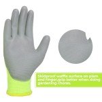 Hi-Vis PU Coated Garden Gloves - 12 Pairs