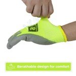 Hi-Vis PU Coated Garden Gloves - 12 Pairs