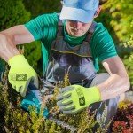Hi-Vis PU Coated Garden Gloves - 12 Pairs