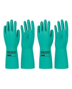 Nitrile Chemical Resistant Gloves - 2 Pairs, Large