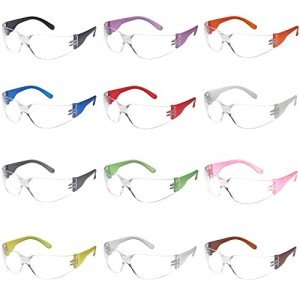 12 Pack ANSI Z87+ Safety Glasses with UV Protection