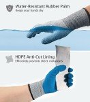 Heavy Duty Cut Resistant Work Gloves - 2 Pack
