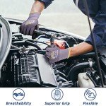 LOCCEF MicroFoam Nitrile Work Gloves - 6 Pairs