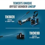 TEMCo TH3030 Dual Size Conduit Bender ½” & ¾”