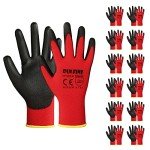 DULFINE PU Coated Safety Work Gloves - 12 Pairs