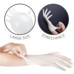 Latex Powder-Free Gloves, Large, 100 Count - White