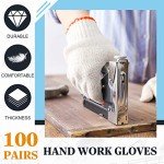100 Pairs Cotton Safety Gloves for Men and Women