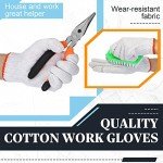 100 Pairs Cotton Safety Gloves for Men and Women