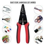 8-Inch Multi-Function Wire Stripper and Crimper Tool