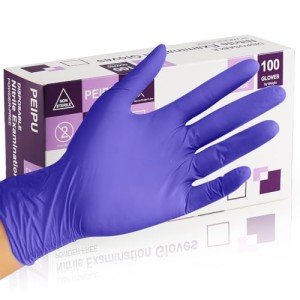 PEIPU Disposable Nitrile gloves, 100-Count Medium